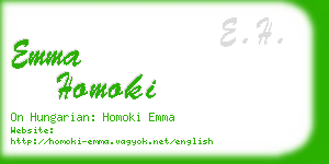 emma homoki business card
